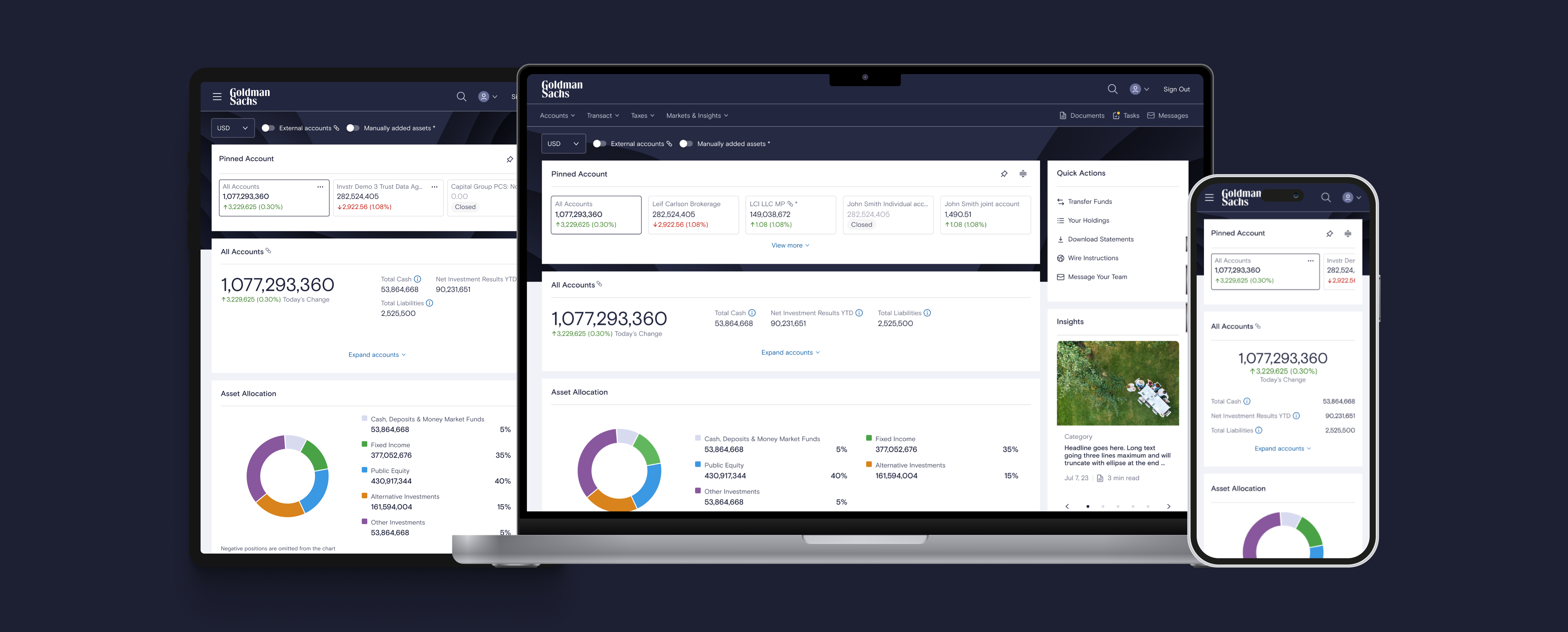 Goldman Sachs Homepage Redesign